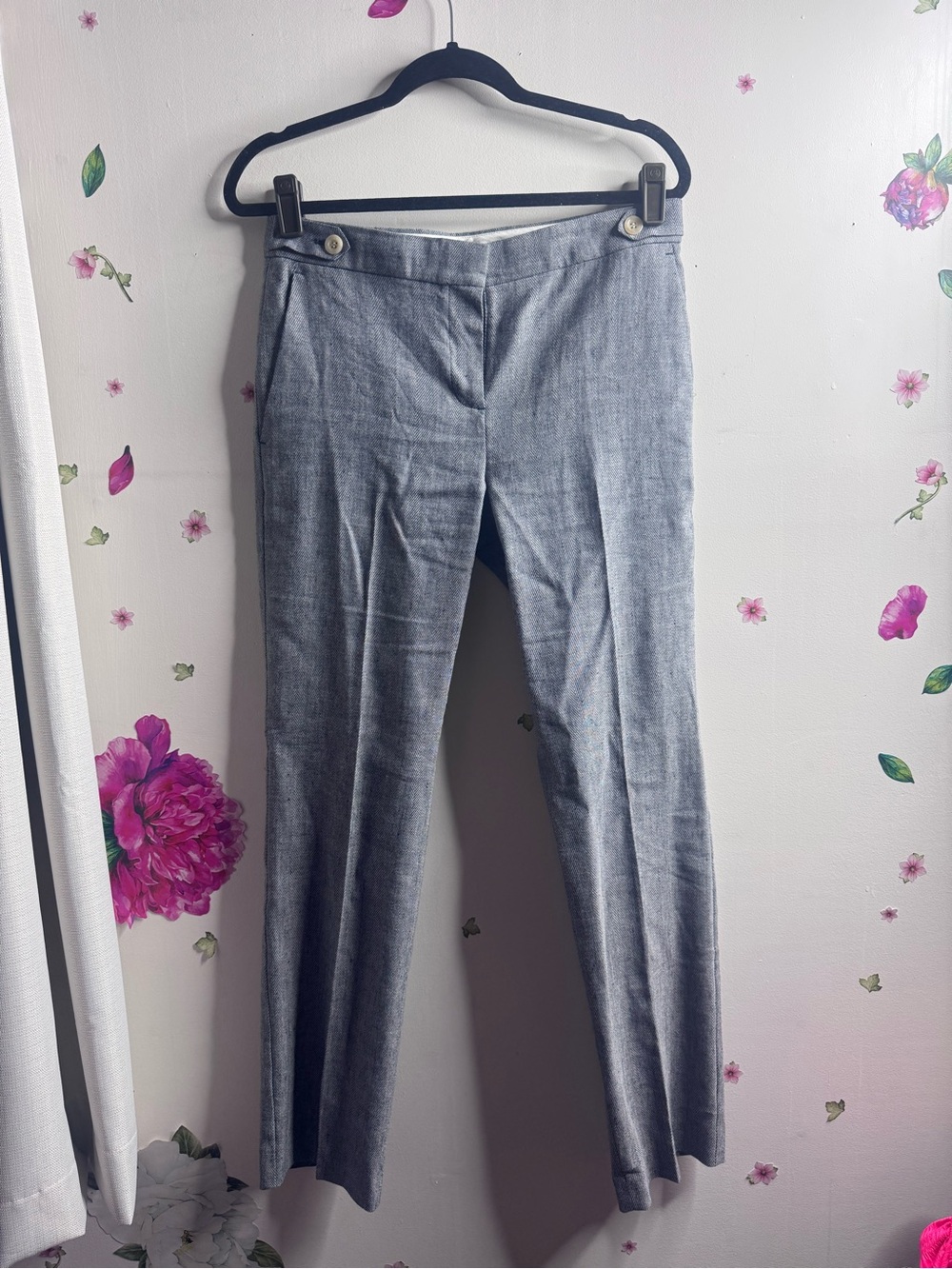 Classic Straight-Leg Women's Dress Pants in Light Gray